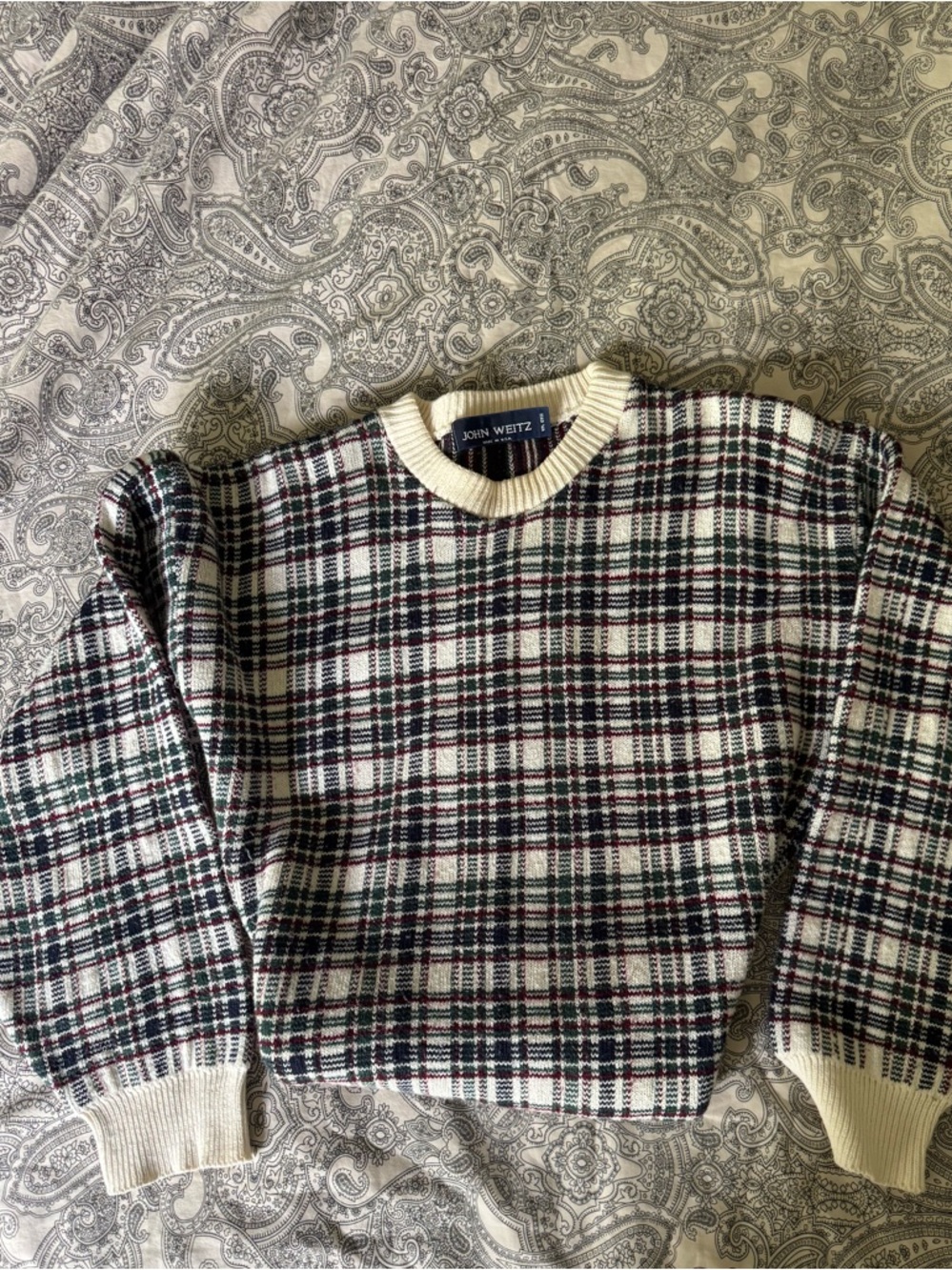 Vintage plaid sweater